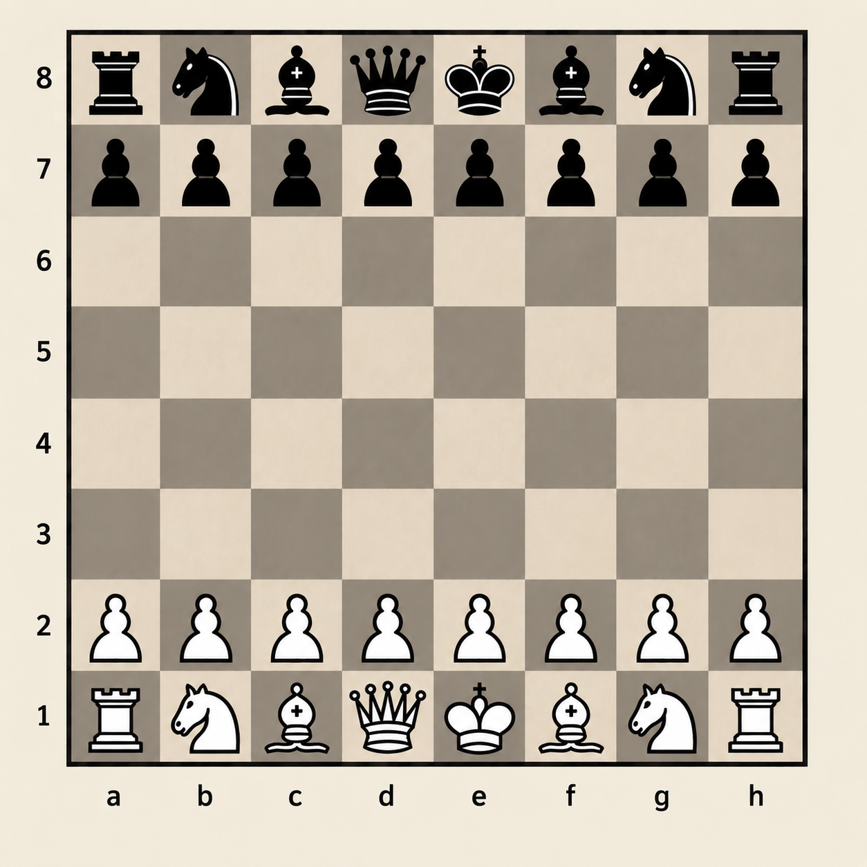 Typical business: the game starts with a full board.