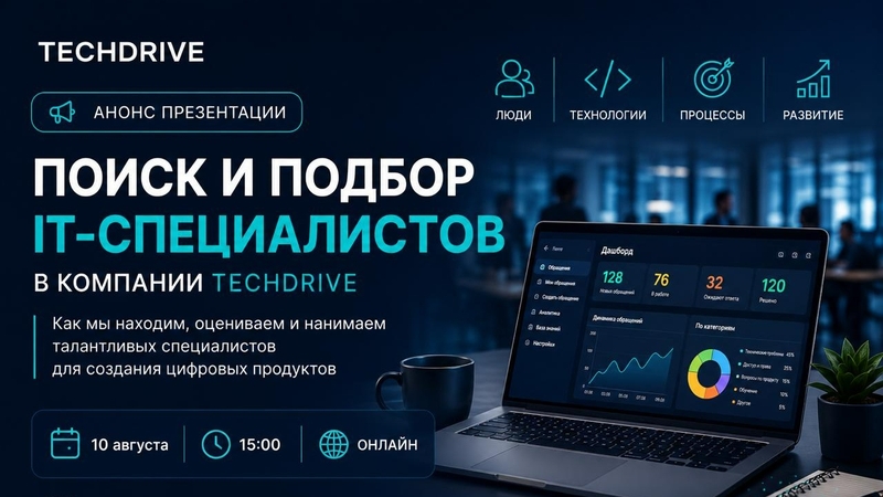 TechDrive компаниясында IT-мамандарды іздеу және іріктеу